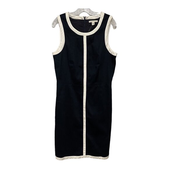 Banana Republic Size 12 Sleeveless Dark Navy White Contrast Nautical Dress NWT - Picture 2 of 7